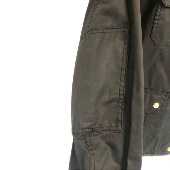 J CREW Black Cotton Relaxed Boyfriend Field Utility Jacket - Picture 5 of 11